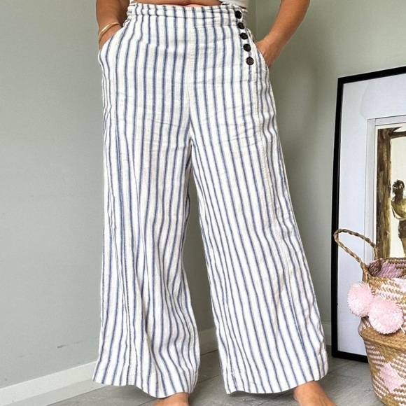 Tahari Pants - Tahari Striped Wide-Leg Pants size small